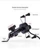 Universal Electric Vehicle Phone Navigation & USB Charging Holder (12-150V) for Motorcycles, Bicycles, and Cars
