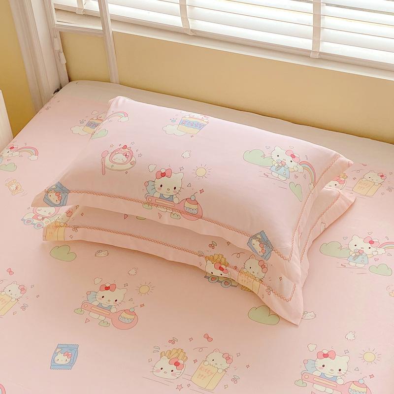 2pcs New Style Small Floral Small Fresh Ins Style Floral Washed Pillowcases One Pair Household Pillowcases