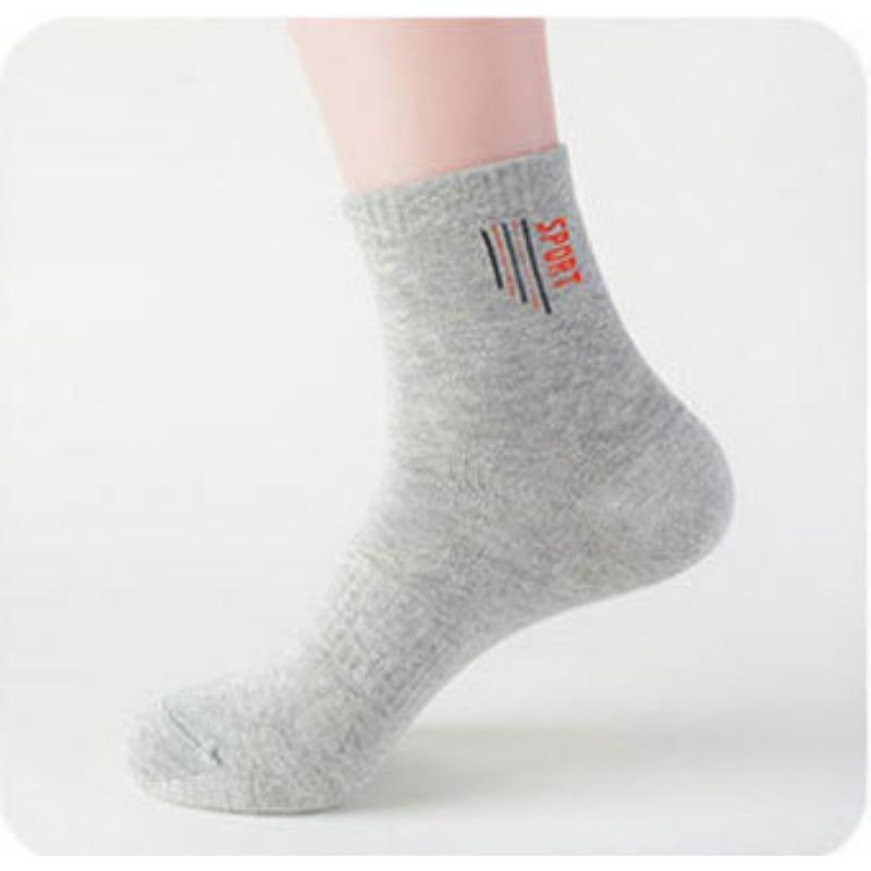 5 Paar Herren reine Baumwolle Sport einfarbig Freizeit Schlauchsocken