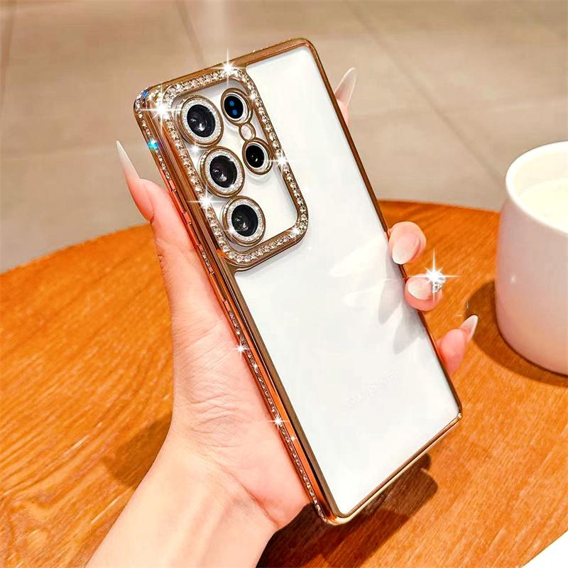 Glitter Diamant Etui for Samsung Galaxy S25 Edge S23 Ultra S24 FE A56 A36 A26 A16 A55 A35 A25 A15 A54 A34 A14 Deksel iPhone 16 15 Pro Max 14 Plus 13 12