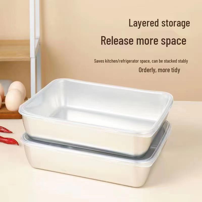 Stainless Steel Square Plate: Multipurpose Towel, Food Prep & Fresh-Keeping Box