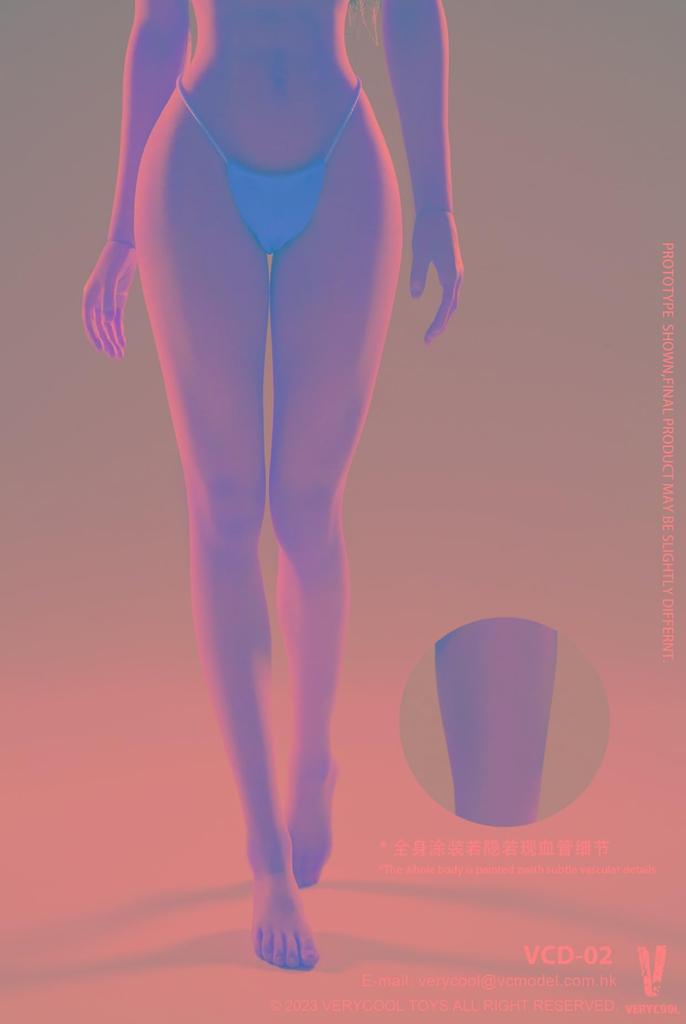Scale Action Figure VERYCOOL Premium Sexy Seamless Body and Outfit Not Natural Skin [TOYBARJAPAN] 1/6 VCD-02, Painted, Mid-Bust, Beauty,