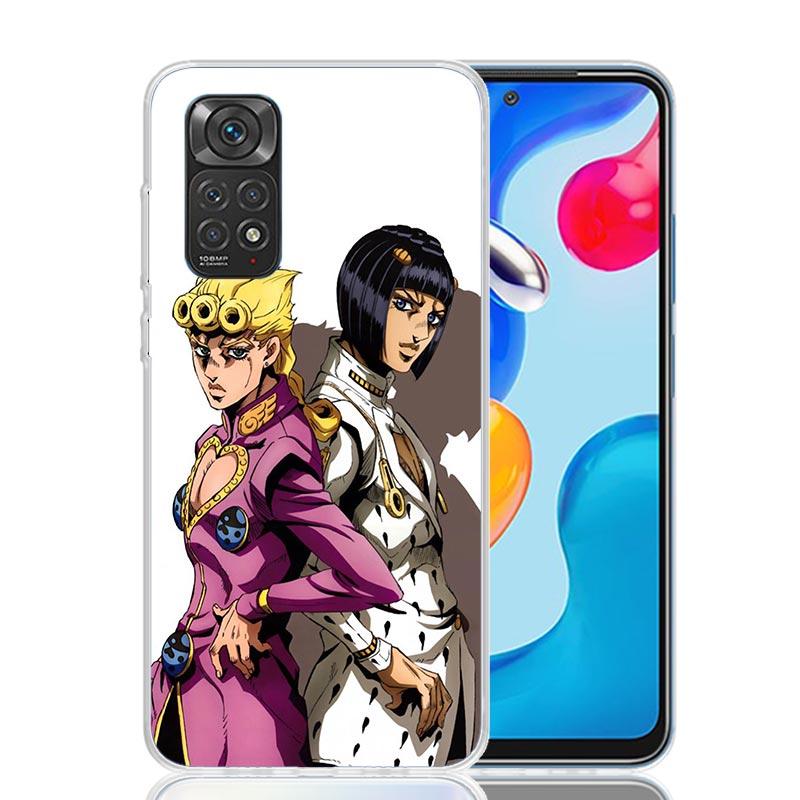 JoJo Adventure Giorno Giovanna Phone Case For Xiaomi Redmi Note 15 14 13 12S 12 Pro Plus 11S 11E 11 11T 10S 10 Art Soft Pattern