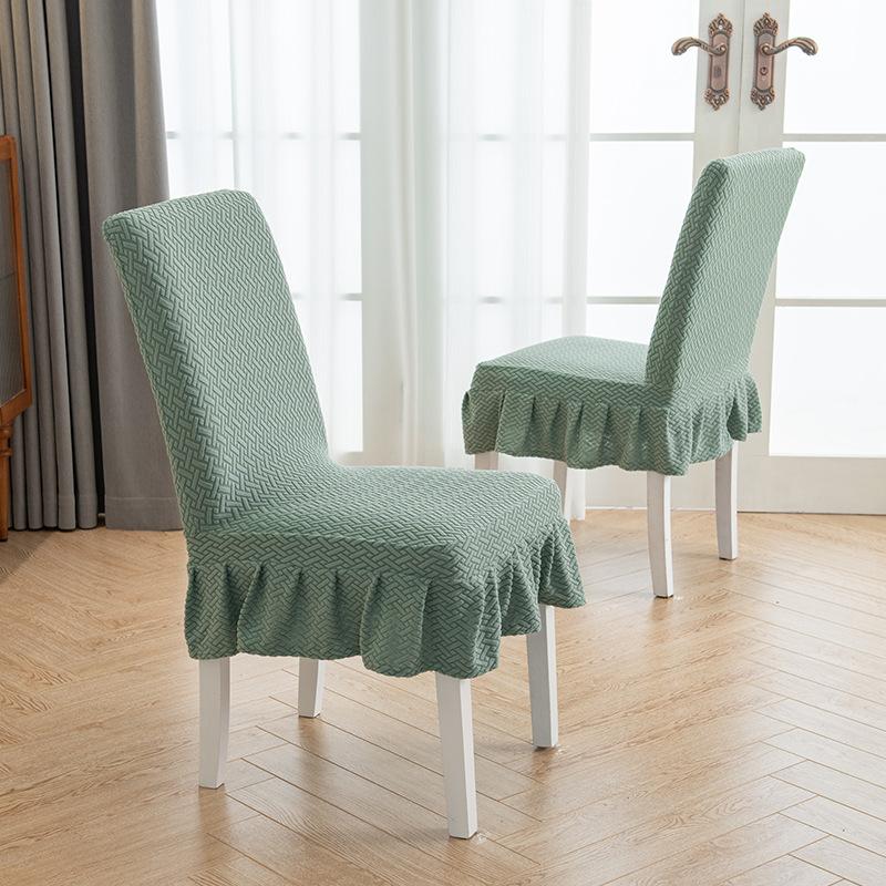 Żakardowy Polar Pogrubiony Jednoczęściowy Elastyczny Hotel Restauracja Pokrowiec na Krzesło Restauracyjne Odporny na Zabrudzenia Pokrowiec na Stołek Pokrowiec na Krzesło