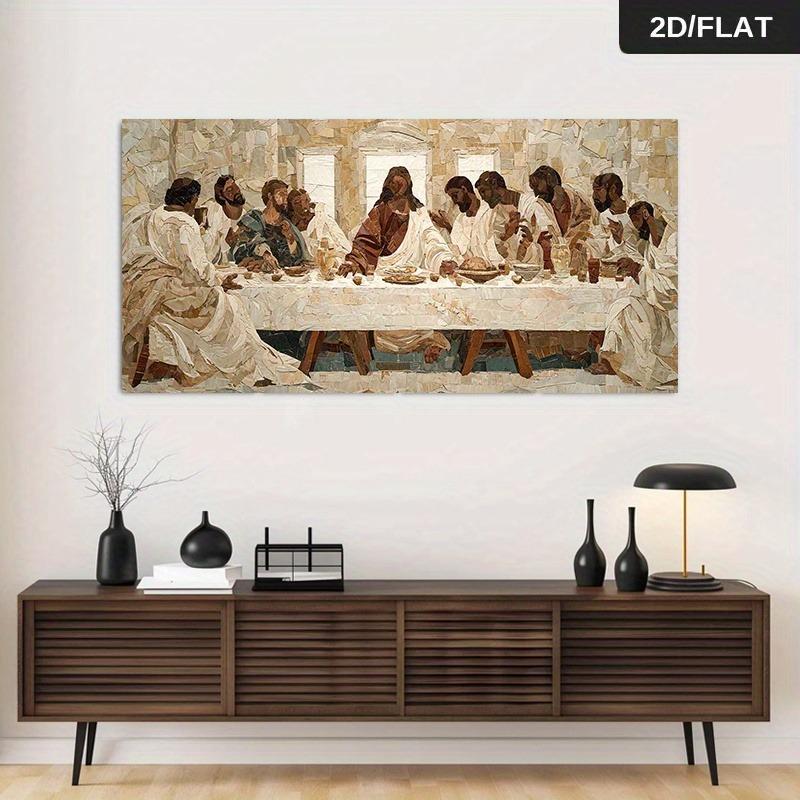 Moderne abstrakte Wandkunst Moderne abstrakte rahmenlose Das letzte Abendmahl Mosaik-Kunstwerk Druck Kunst Wandkunst Leinwandmalerei Kunst für Heimdekoration
