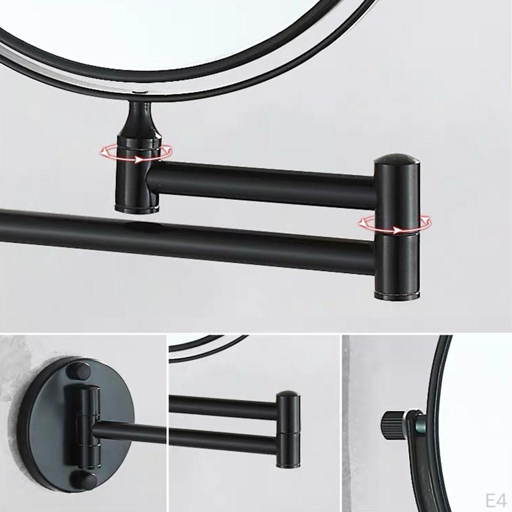 Otočné nástěnné zrcadlo s 3x zvětšením a zrcadlem, upevňovací šrouby