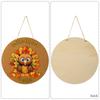 Harvest Themed Turkey Front Door Sign Seasonal Plywood Decoration for Entryway Stylish Thanksgiving Party Supplies