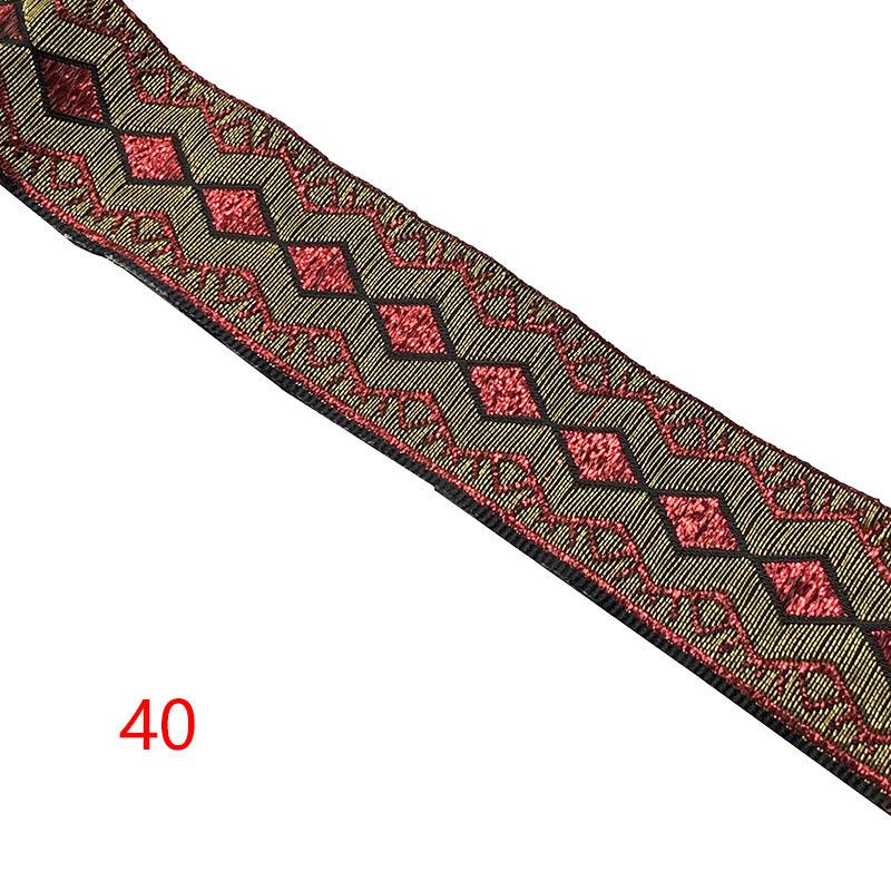 Diy handgefertigte Materialien 1 Streifen 7 Meter 2,5 cm Stickerei Ethnische Spitze Computer Jacquard Vorhang Heimtextilien Kleidung Spitzenzubehör