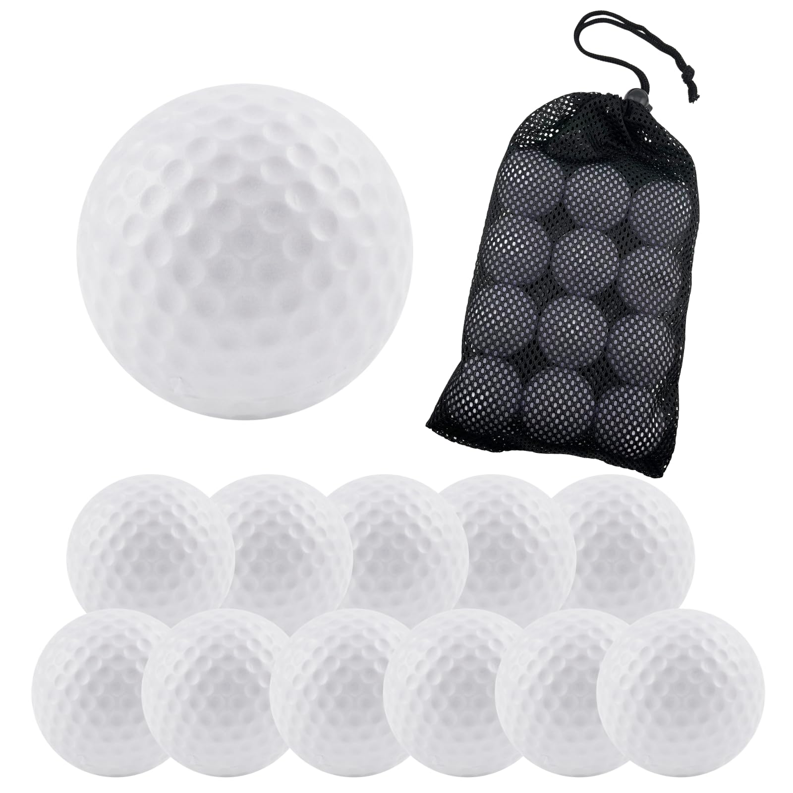 

Nanarico Golf Practice Sponge and for Indoor and Garden Iron and with Storage Pack of 12 Balls, Polyurethane, Practice, Approach, Indoor, Outdoor,