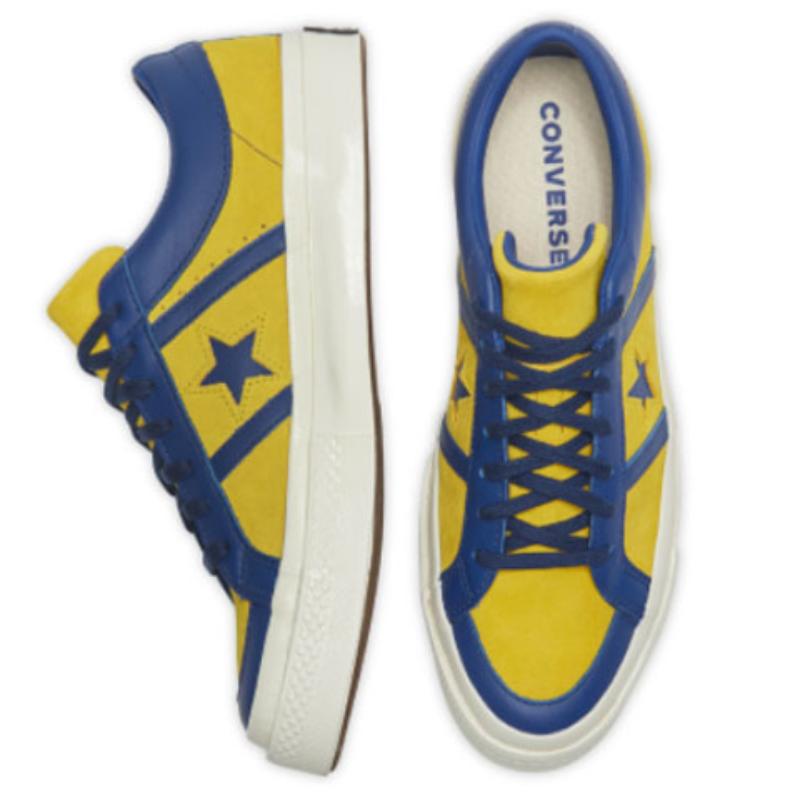 Converse One Star Academy Casual Wrapping Non-Slip Lightweight Low-Top Board Shoes Unisex Yellow and Blue
