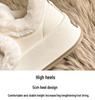 Women's Cotton Shoes Winter 2024: Soft-Sole Plus Velvet White Sneakers with Magic Stickers, Size 34.