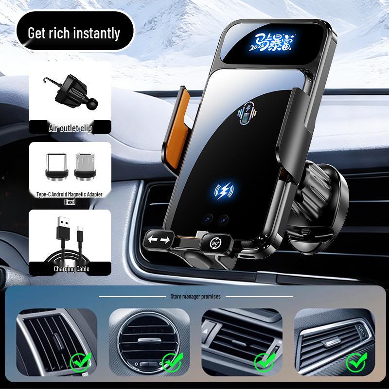 2026 Universal Wireless Charging Car Phone Holder with Electric Clamping