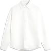 Casual Solid Color Simple Polo Long Sleeve Shirt Men Shirts White ASHU241-1