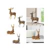 Reindeer Figurines Resin Deer Statues Nordic Miniature Deer Sculptures, Ornaments for Bedroom, Office Tabletop Cabinet Decor