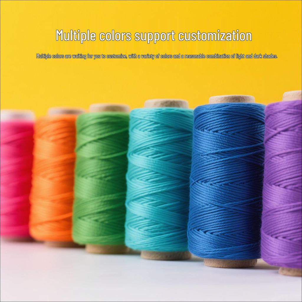0.8mm 50m High-Strength Polyester Waxed Thread for DIY Leather Goods Sewing