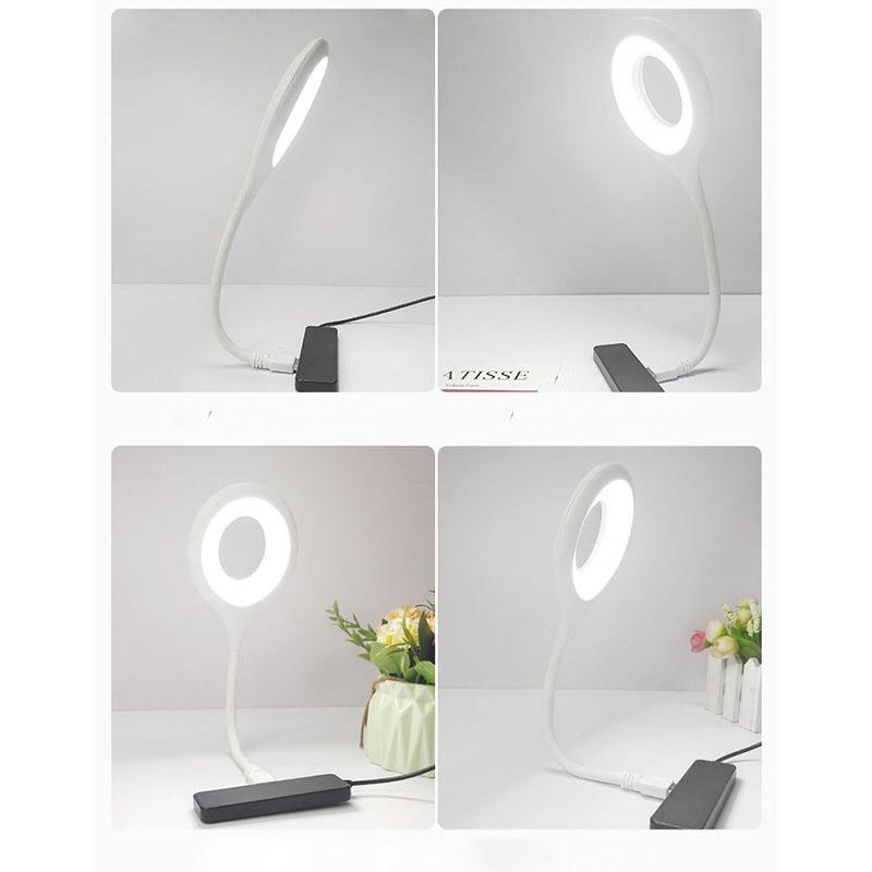 Mini Tragbare Studie Lesen Nacht Licht 5V Dc USB Schreibtisch Runde Tastatur Lampe Nachttisch Weiße Lampe Augenschutz Für computer Pc