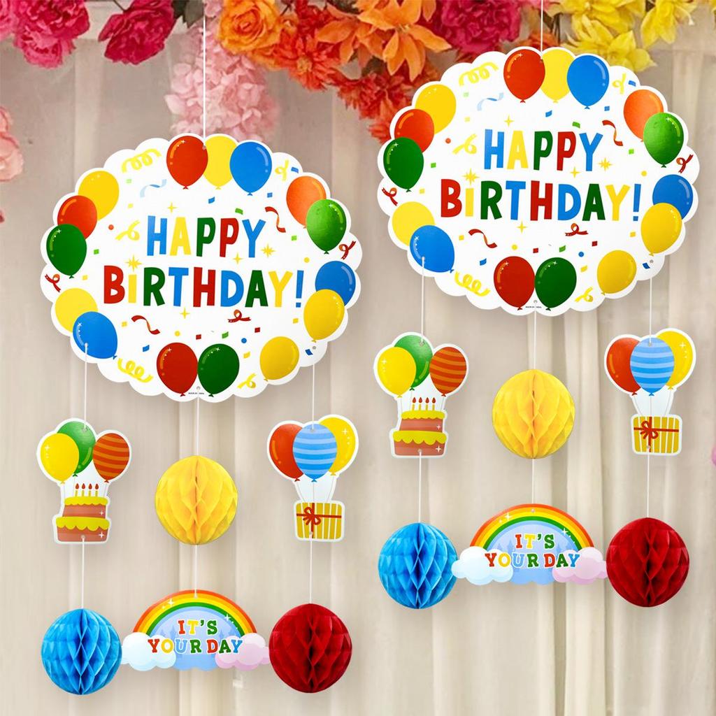 Birthday Hanging Charms for Boys & Girls - Balloon Decorations for Family Parties & Ceremonies