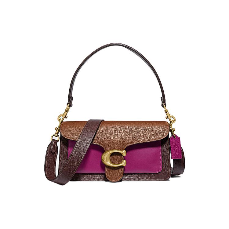 New COACH Tabby Multicolor Leather Wine God Bag Shoulder Bag Crossbody Bag Women's Mixed Furong Multicolor 76105-B4PW7