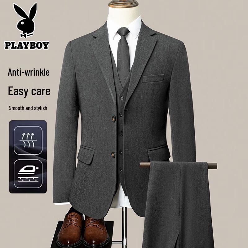 Мужской деловой костюм-тройка Playboy на четыре сезона 2XL