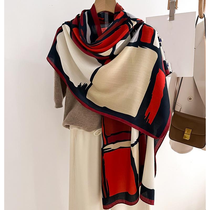Fashion Scarves Satin Silk Scarf Long Lightweight Sunscreen Shawls Wraps for Women Hair Scarves