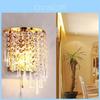 Modern Crystal Wall Light With Led Bulb For Bedroom Decor And Background Wall
