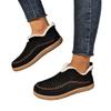 2024 Winter Women's Large Size Flat Bottom Plus Velvet Warm Cotton Shoes