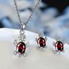 Silver-plated Necklace Earrings Set Ladies Light Luxury Fashion Style Turtle Shape With Multi Color Glass Diamond