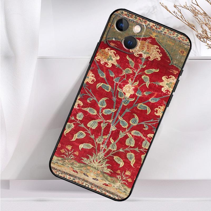 Persian Carpet Floral Pattern Shockproof Case For iPhone 17 16 15 14 11 Pro Max Plus 12 13 Mini 16e 17 Air Phone Cover