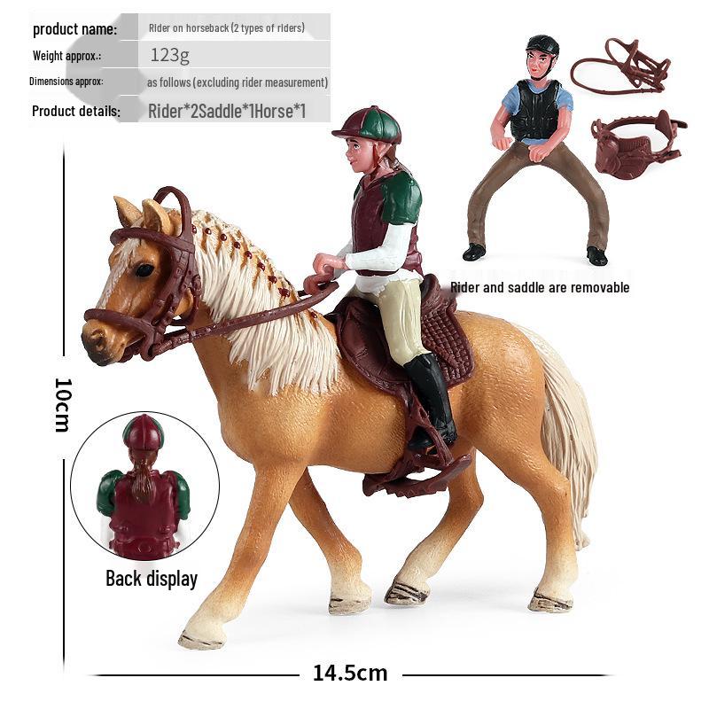Children's Prancing Horse and Jockey Toy Set