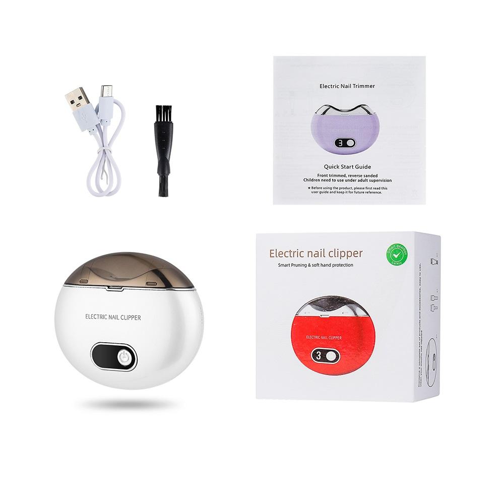 Electric Nail Clipper With UV Light Nail Cutter Low Noise Easy Operation Manicure Nail Grinder AdultS Child Finger Toe Nursing