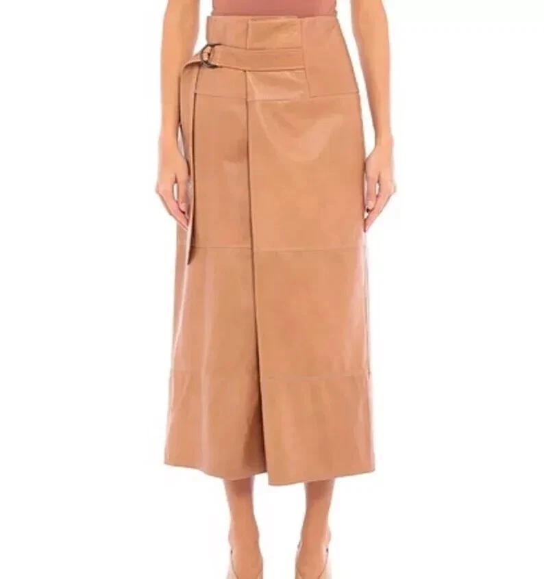 

New Women Skirt Tan Handmade Genuine Lambskin Leather Stylish Party Wear Soft Fit 3XL дубильная кора