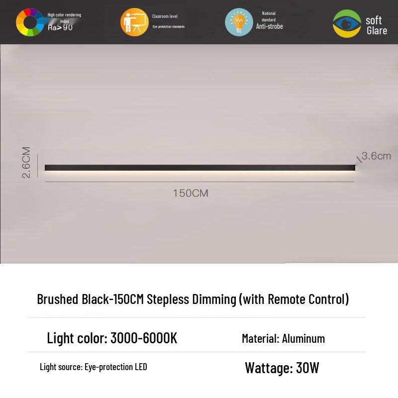 Minimalist Modern Strip Wall Light for Bedroom, Living Room, or Sofa Area