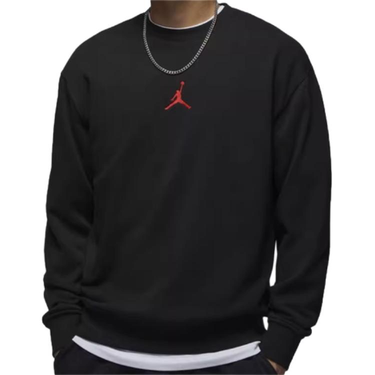 Jordan Crew Neck Pullover Comfortable Long Sleeve Sweatshirt Men sweatshirt Black HV1750010