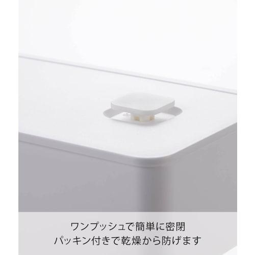 Yamazaki Tower Butter Case with Valve, White, Approx. 14.7 X 9.2 X 5cm, One-Push Seal, Dishwasher and Microwave Safe, Product Number 4821