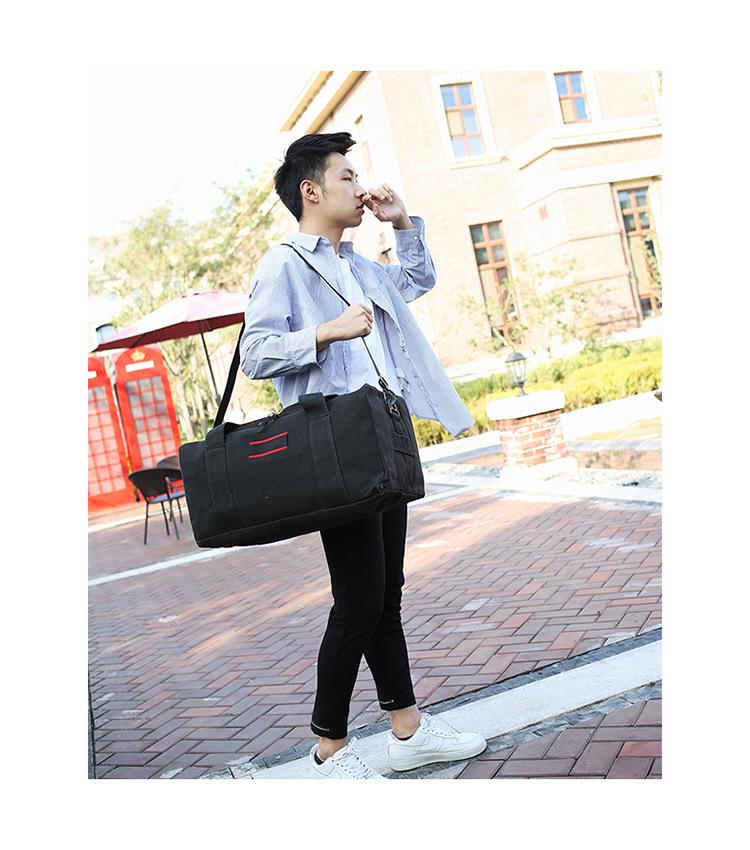Large Capacity Canvas Tote Bag for Men & Women: Korean Style Travel & Business Luggage Bag