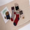 Japanese Style Women's Warm Rabbit Wool Socks - Autumn/Winter, Thick Two-Bar Terry Dot Yarn
