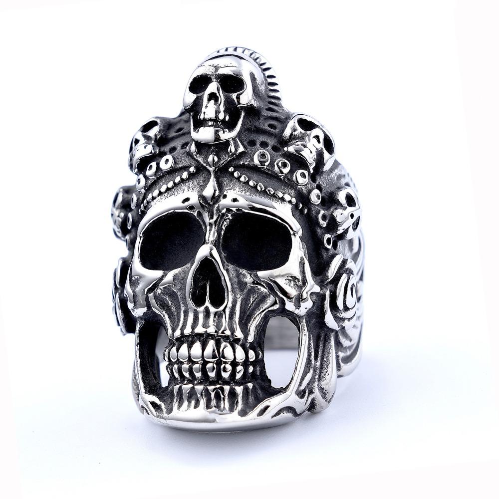 Multi-style Skull Rings, Retro Punk Men's and Women's Rings, Motorcycle Party Trendy Accessories