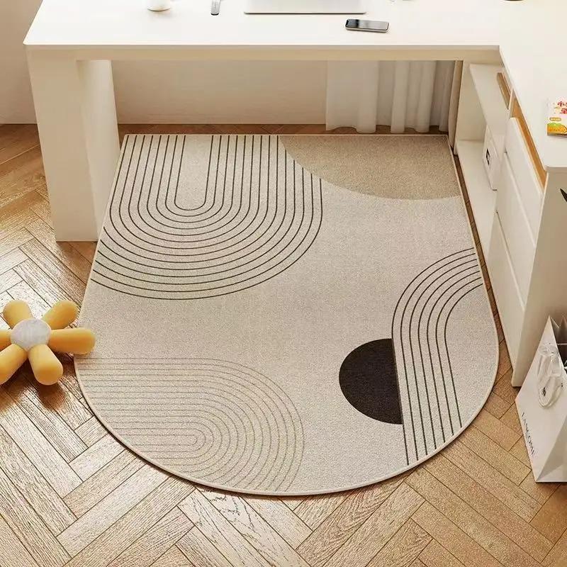 Wabi-Sabi Style Office Chair Mat Non-Slip Wear-Resistant Floor Rug For Desk Bedroom Home Decoration Carpet