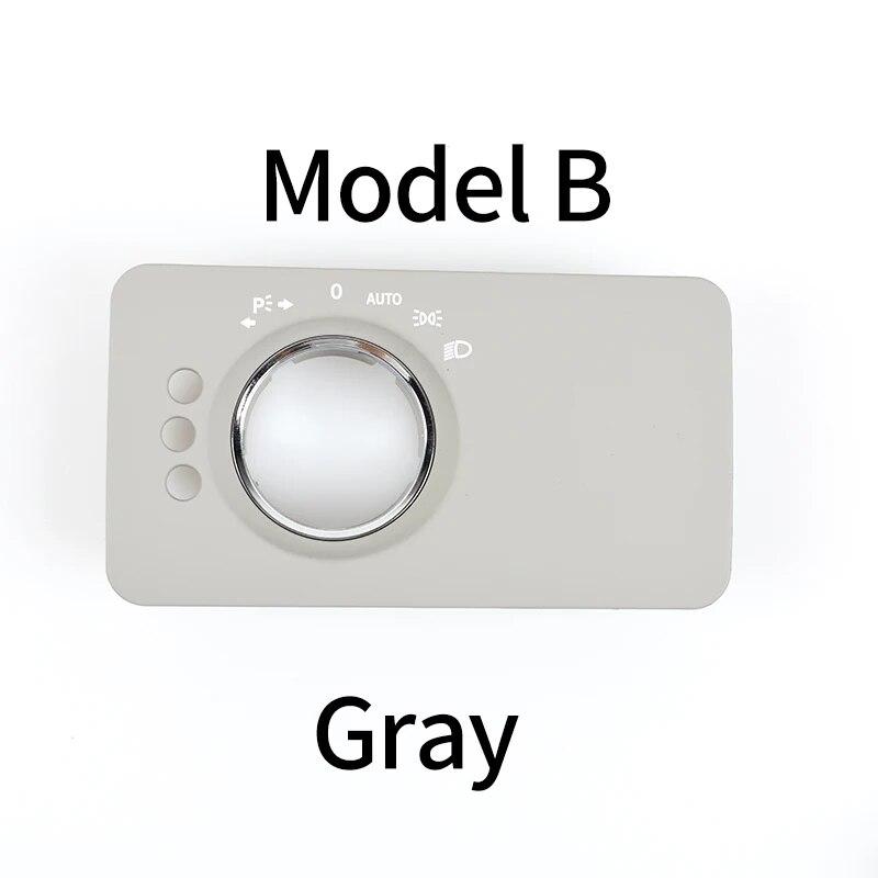 

3 Colors Car Interior Accessories Headlight Switch Button Panel Trim Cover For BENZ 2005-2017 W251 R300 R350 R320 R400 R450 500 Model B Gray