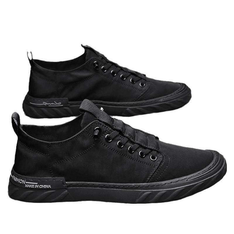 Old Beijing cloth shoes man lazy one pedal trend summer ice silk driving breathable thin canvas new year