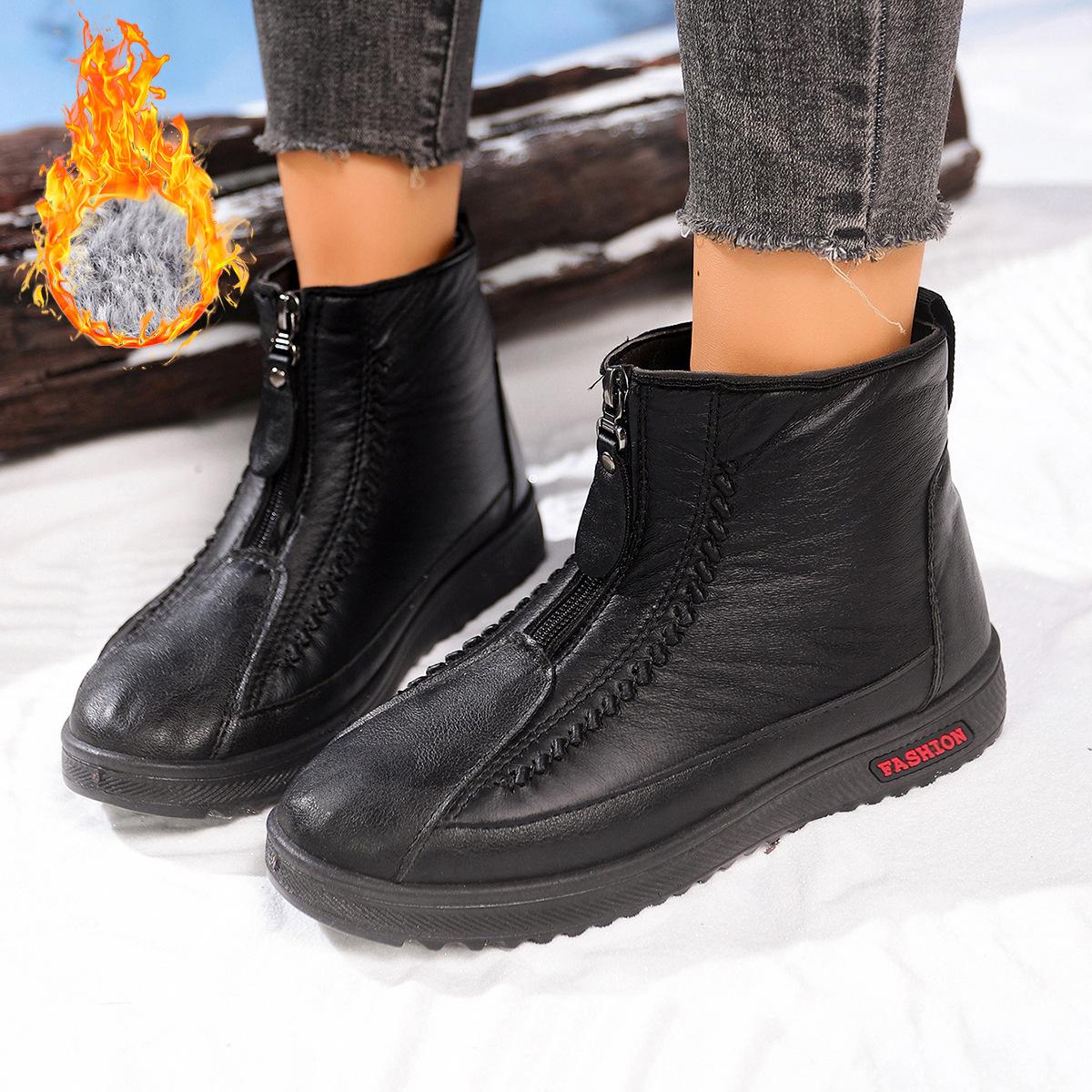 Winter velvet thickened warm boots mother soft-soled women s shoes TEMU hair 41 2190₽