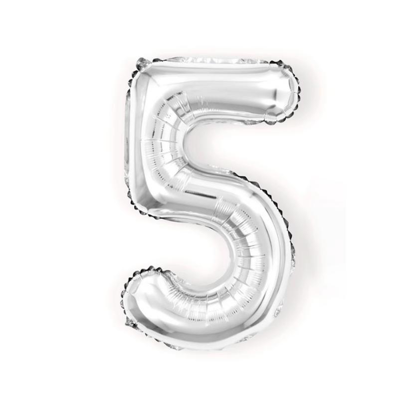 32-Inch Aluminum Foil Number Balloons Gold Silver Birthday Baby One Year Old Decorative Photography Balloons Celebration Supp...