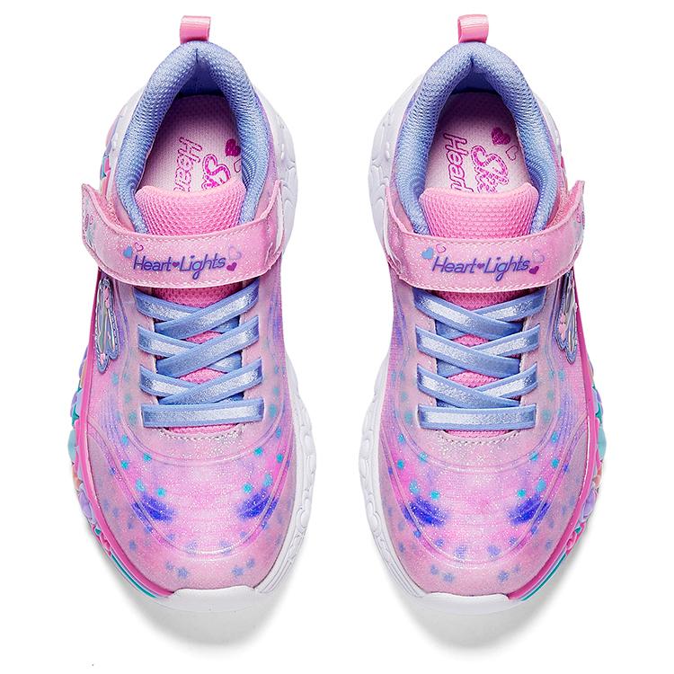 Skechers S-Lights Fashion Trend Comfortable Versatile Shiny Casual Shoes Kids Sneaker Pink Purple 302696L-LPMT