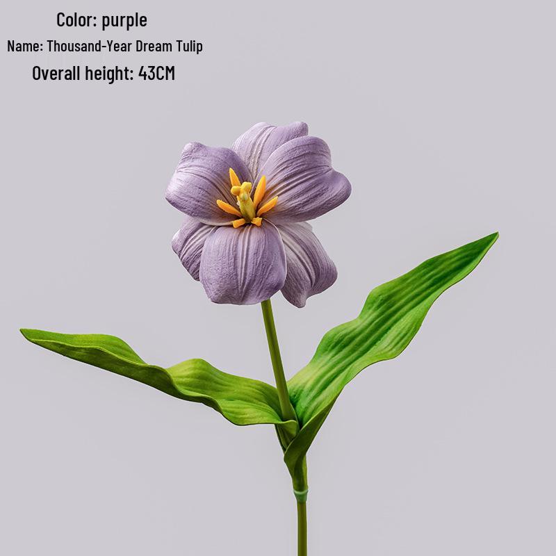 Thousand Year Dream Tulip: Home Decor Artificial Flowers for Wedding фиолетовый