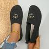 Slip-on Embroidered Printed Women's Shoes Women's Flying Mesh Shoes Flat Comfortable Single-layer Shoes Fashionable Casual Moms Shoes, Women Shoes