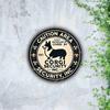 Vintage Corgi Security Sign Metal Tin Wall Decor 20x20cm Outdoor Home Office