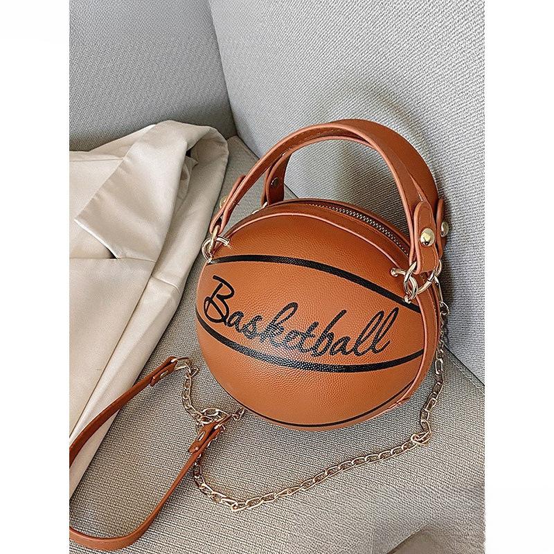 2025 Trendy Basketball Football Sports Bag,Fashion Chain Messenger Crossbody Sling Bag