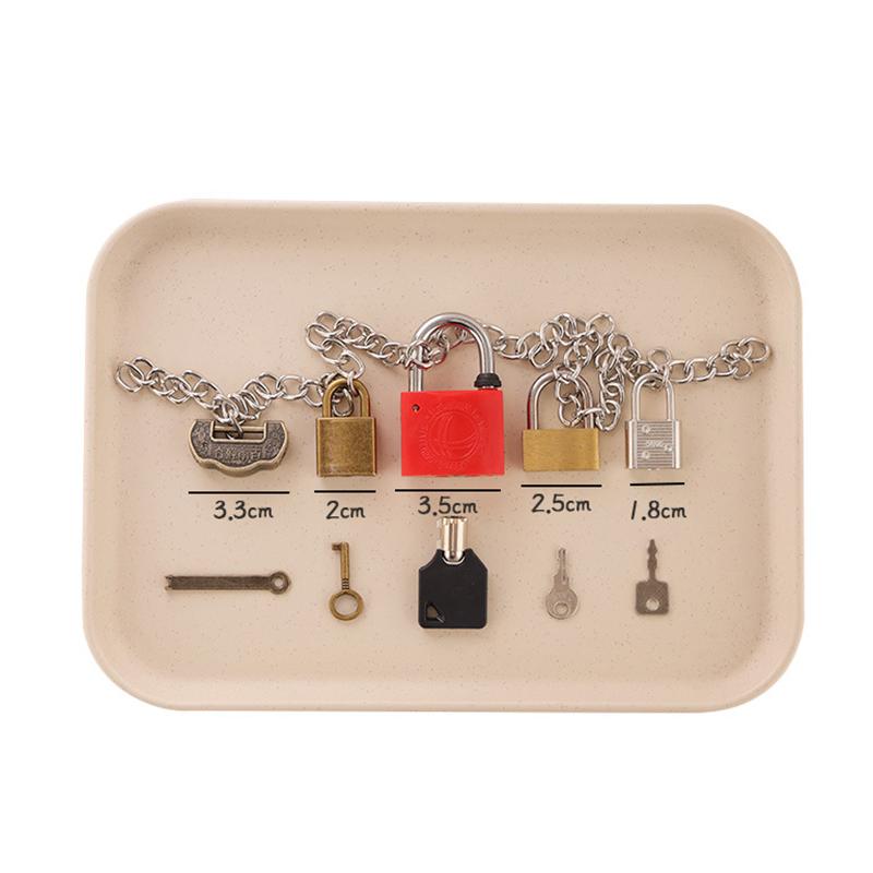 Montessori Children's Unlocking Games Sensory Training Antique Small L Locks Early Education Puzzle Toys Daily Teaching Aids