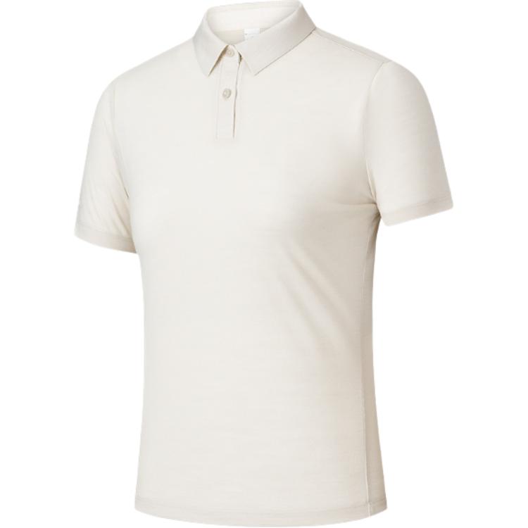 

Anta Champion All-Weather Series Solid Color Comfortable Breathable Versatile Short Sleeve Polo Shirt Women tops Natural-Wood-Color 162520121-1 M