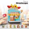 Non-Toxic Mini City Store Building Toys Fast Food Restaurant Street View Building Blocks Educational Toys Kids Gifts